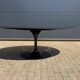 Knoll Tulip oval dining table 198/244cm black Feniks laminate