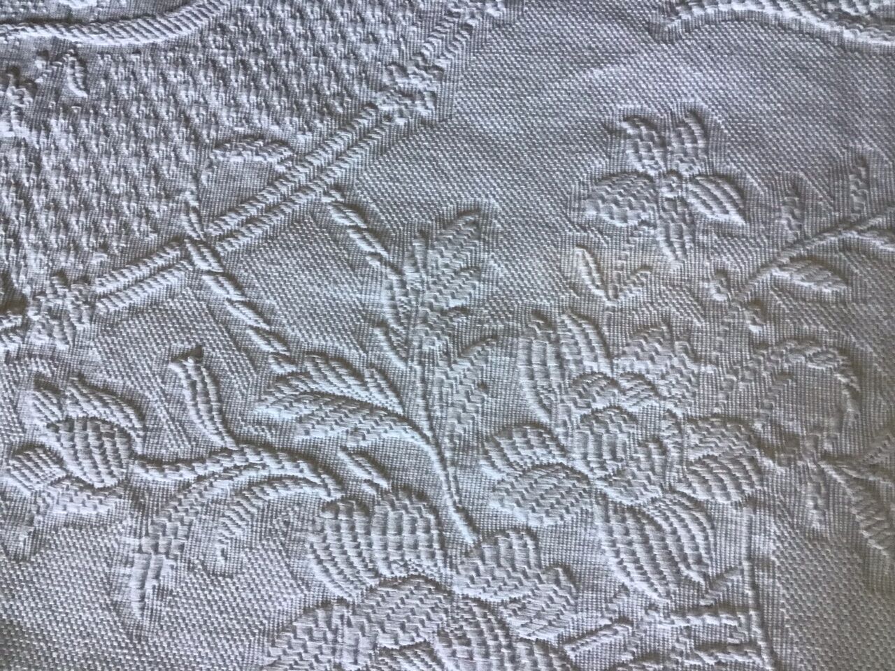 19th bed top in cotton piqué marked MC