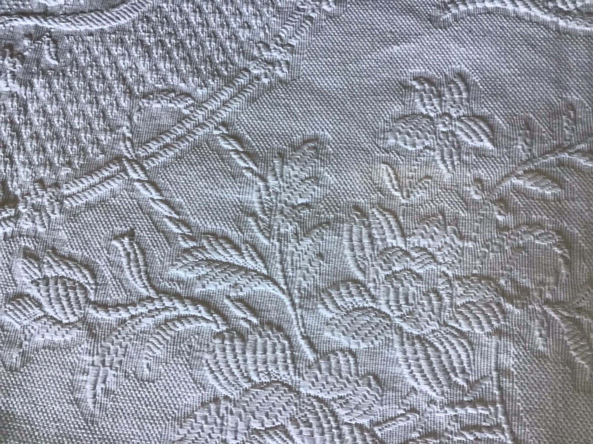 19th bed top in cotton piqué marked MC