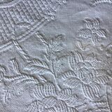 19th bed top in cotton piqué marked MC