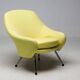 Chair Marco Zanuso Martingala - Bright yellow cotton fabric