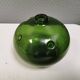 Beautiful "Hulvase/flower globe" in olive green color. Denmark 1970s