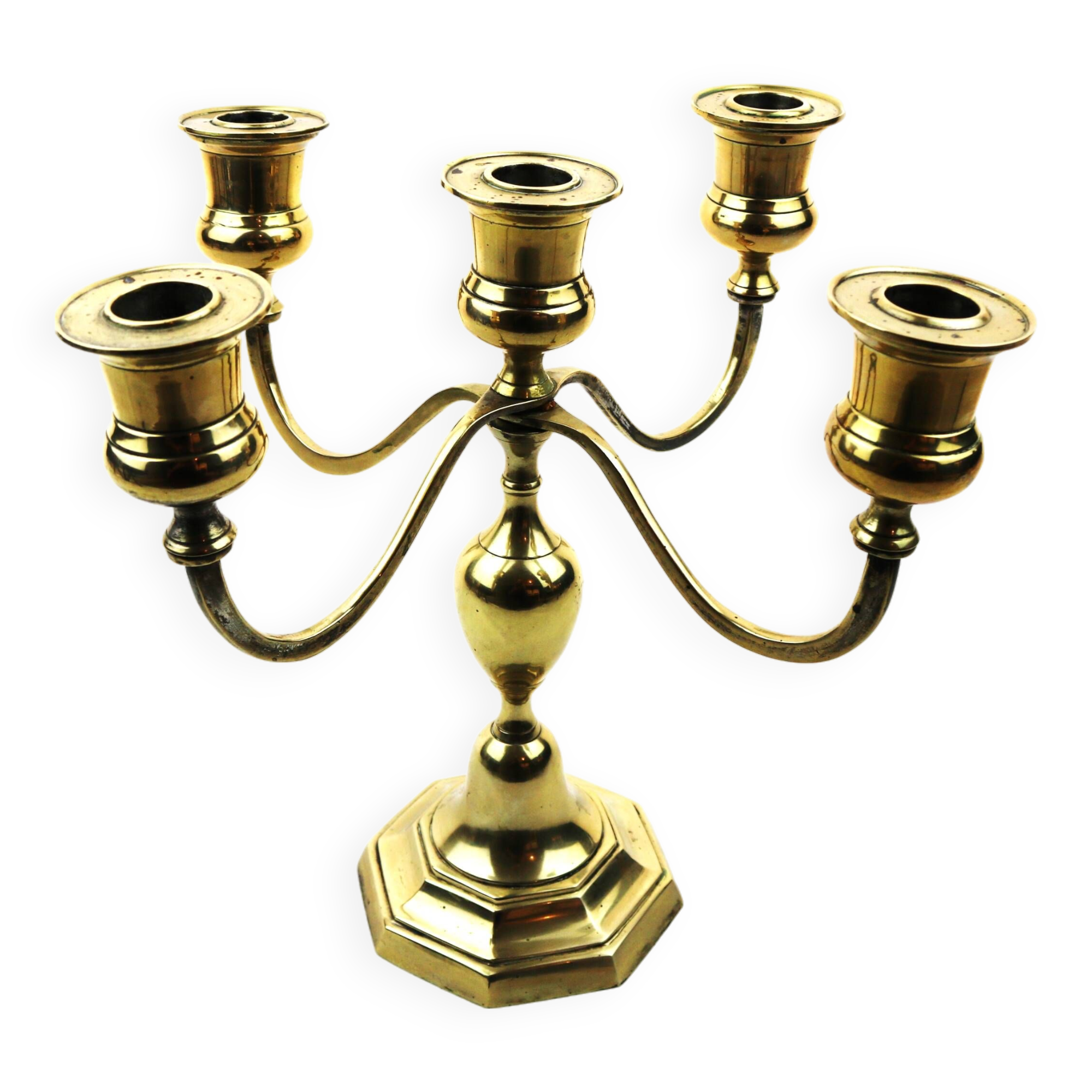 Golden 5-arm candlestick
