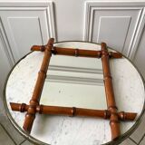 Wooden barber mirror Bamboo style 20-30s