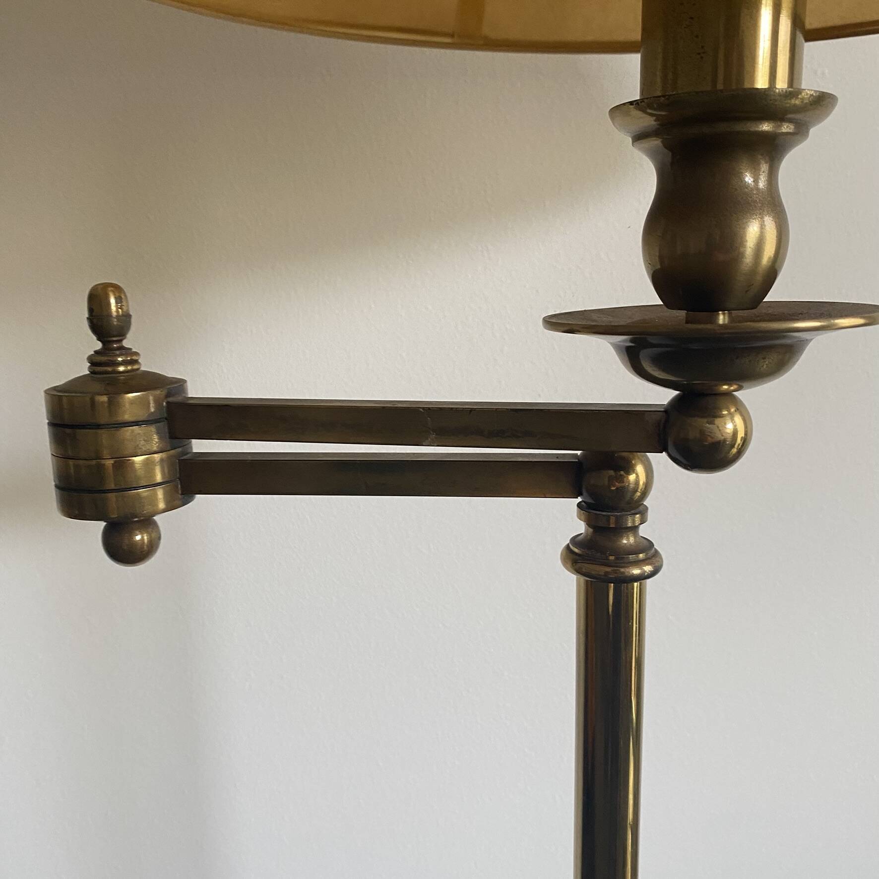 Reading lamp, floor lamp, adjustable arm lamp.