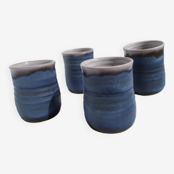 4 Gobelets tasses céramique artisanale Ludovic