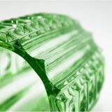 Art Deco green uranium glass vase, S. Reich CMS Krasno, Czechoslovakia, 1930s