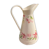 Broc en tôle émaillée « Fleurs de Lys »