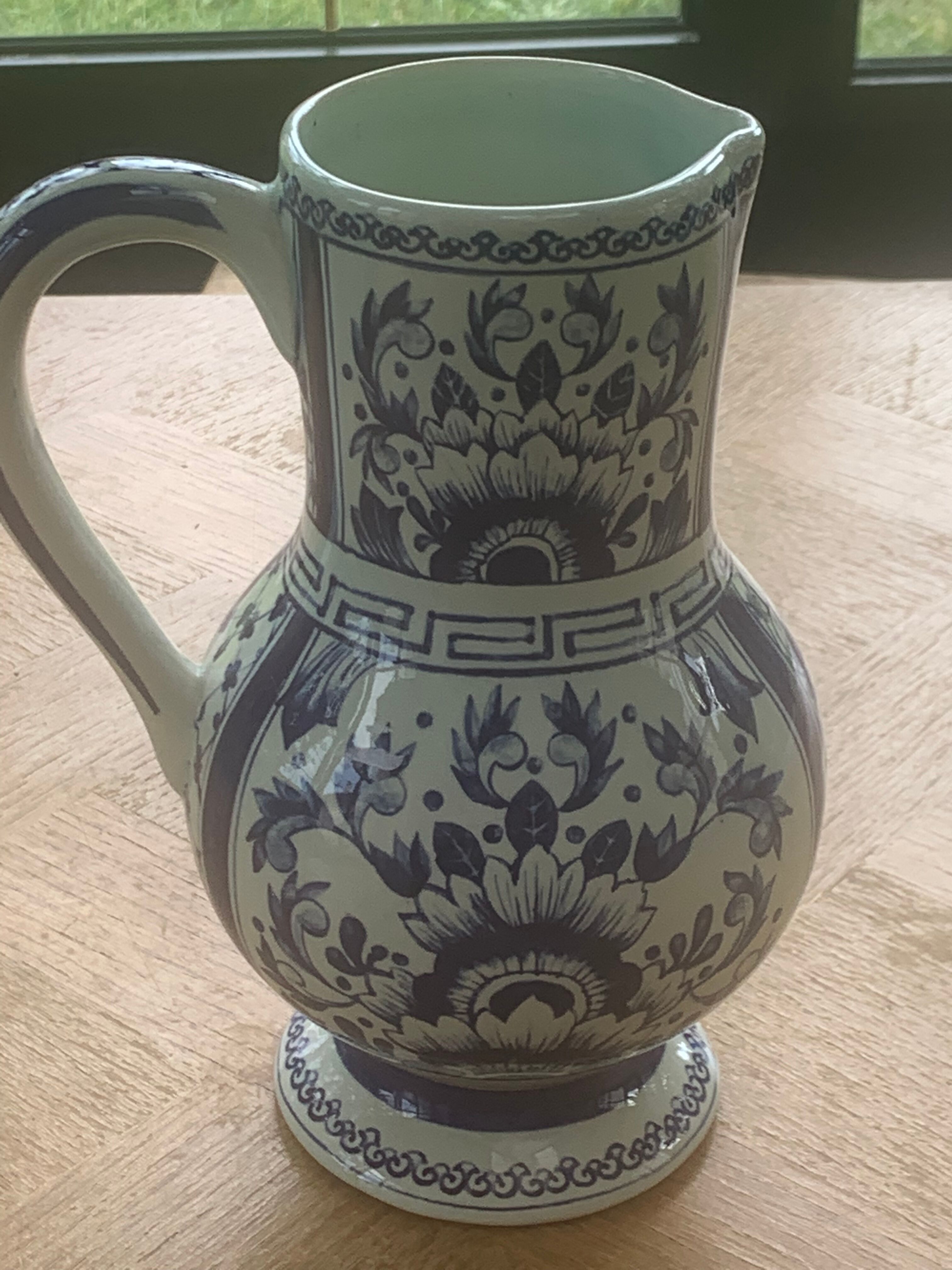 Jug, pitcher, delft pattern amsterdam model of vintage boch
