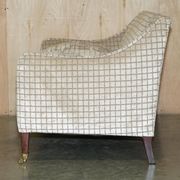 Canapé et repose-pieds en tissu, faits main en Angleterre