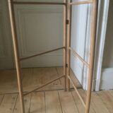 Old natural wood towel rack