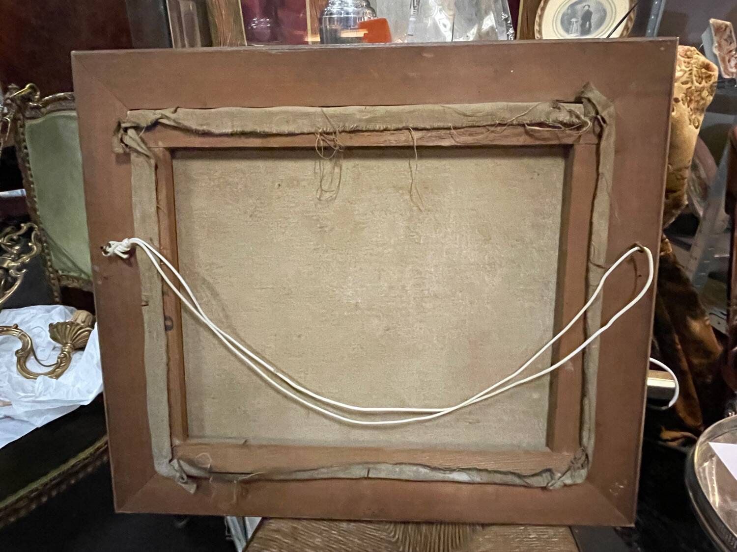 Canvas painting signed Le retourneur