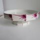 Compotier–Vintage serving plate-Cake dish–Dark pink red art deco patterns - octagonal shape