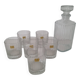 Verres à whisky et carafe striés