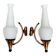 Brass sconces 1950s, set of 2.