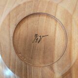 Empty turned wooden pocket