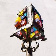 Lampadaire fer forgé gothique médiéval vintage