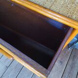 Small chest of drawers in rattan and bamboo