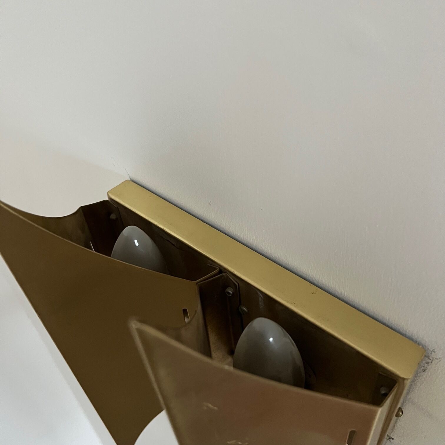 Mid-century brass gothic wall lights by Bent Karlby (3 pieces available)