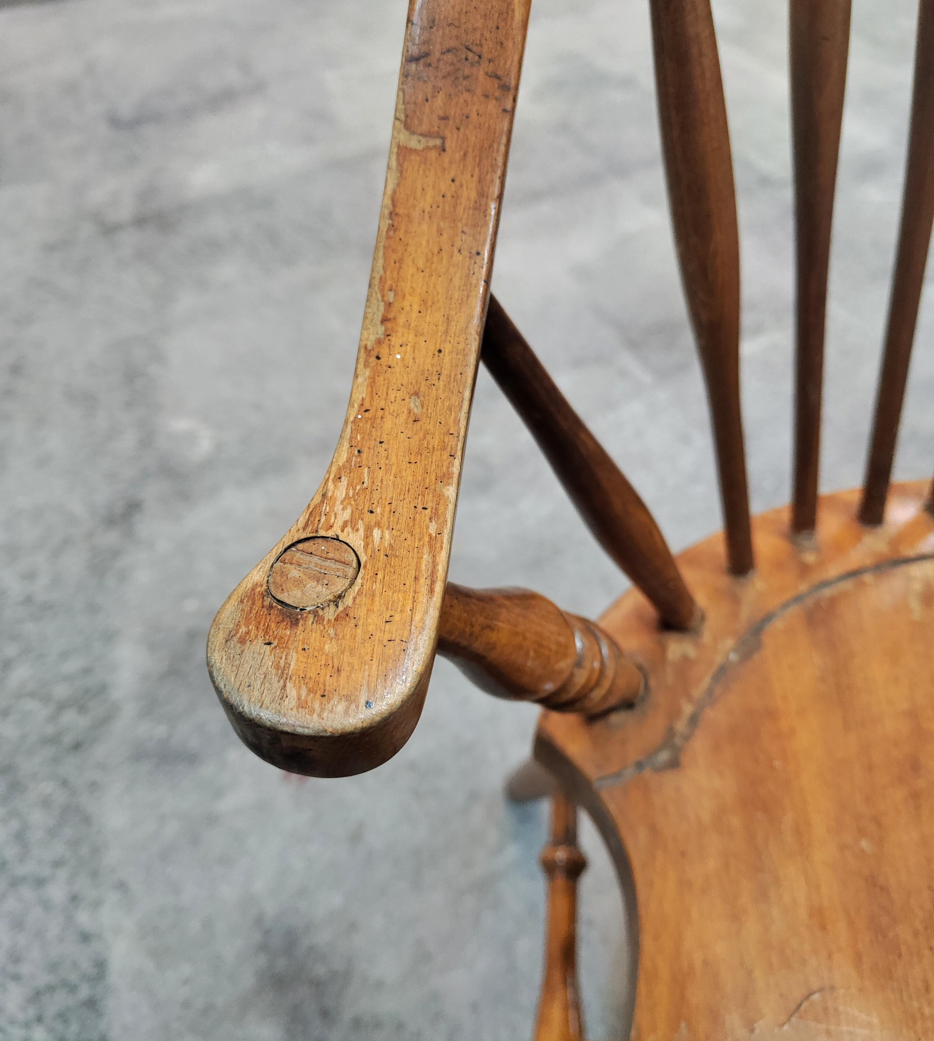 Windsor chair with high spindled back, beech, 1950s.
