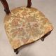 Antique Louis-Philippe chairs in walnut and fabric, 19th century
