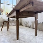 Solid oak farmhouse table with extensions (190-280cm) 1950