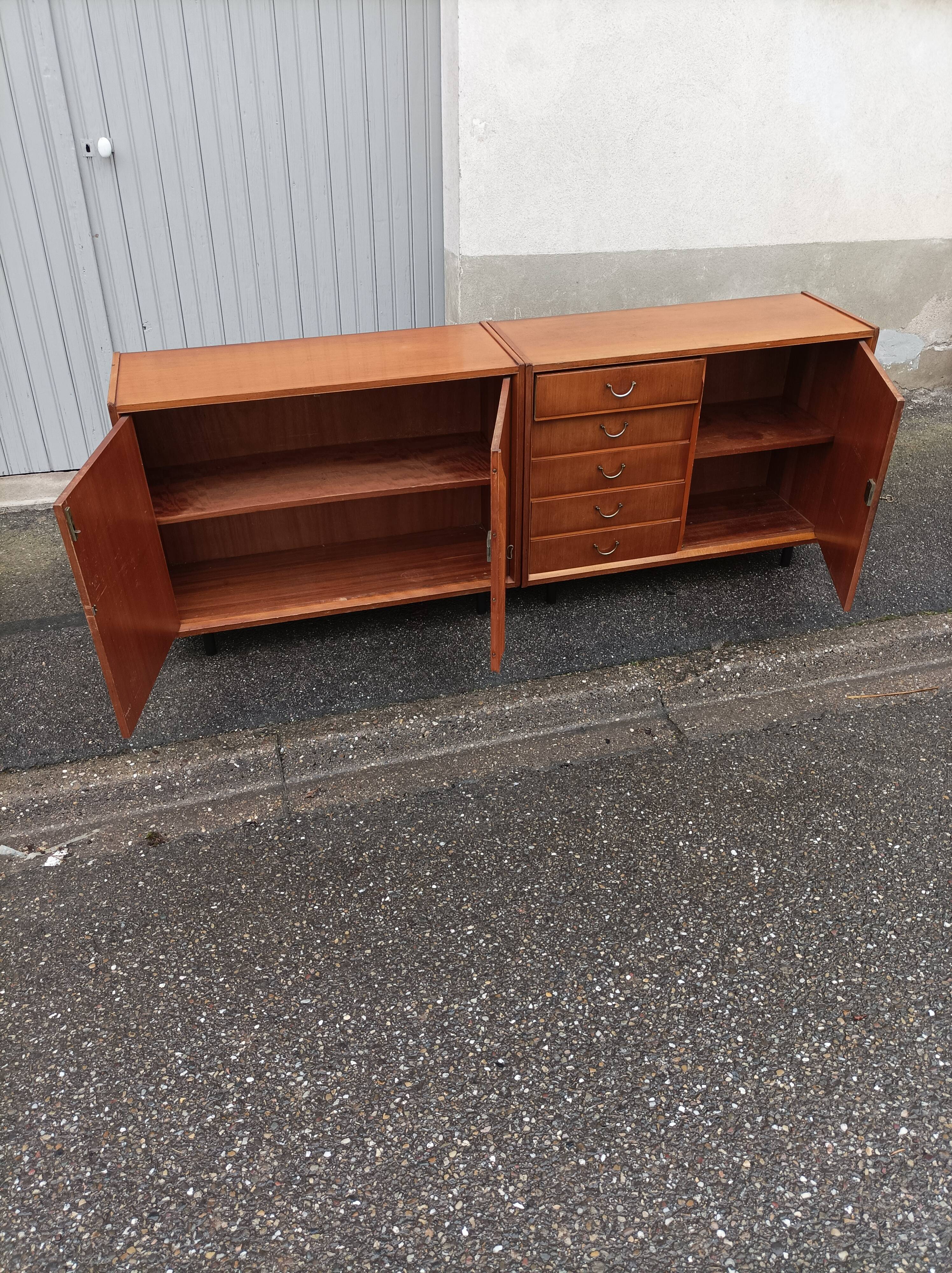 Enfilade vintage 3 portes 5 tiroirs