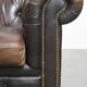Cowhide Leather 3-Seater Chesterfield Sofa