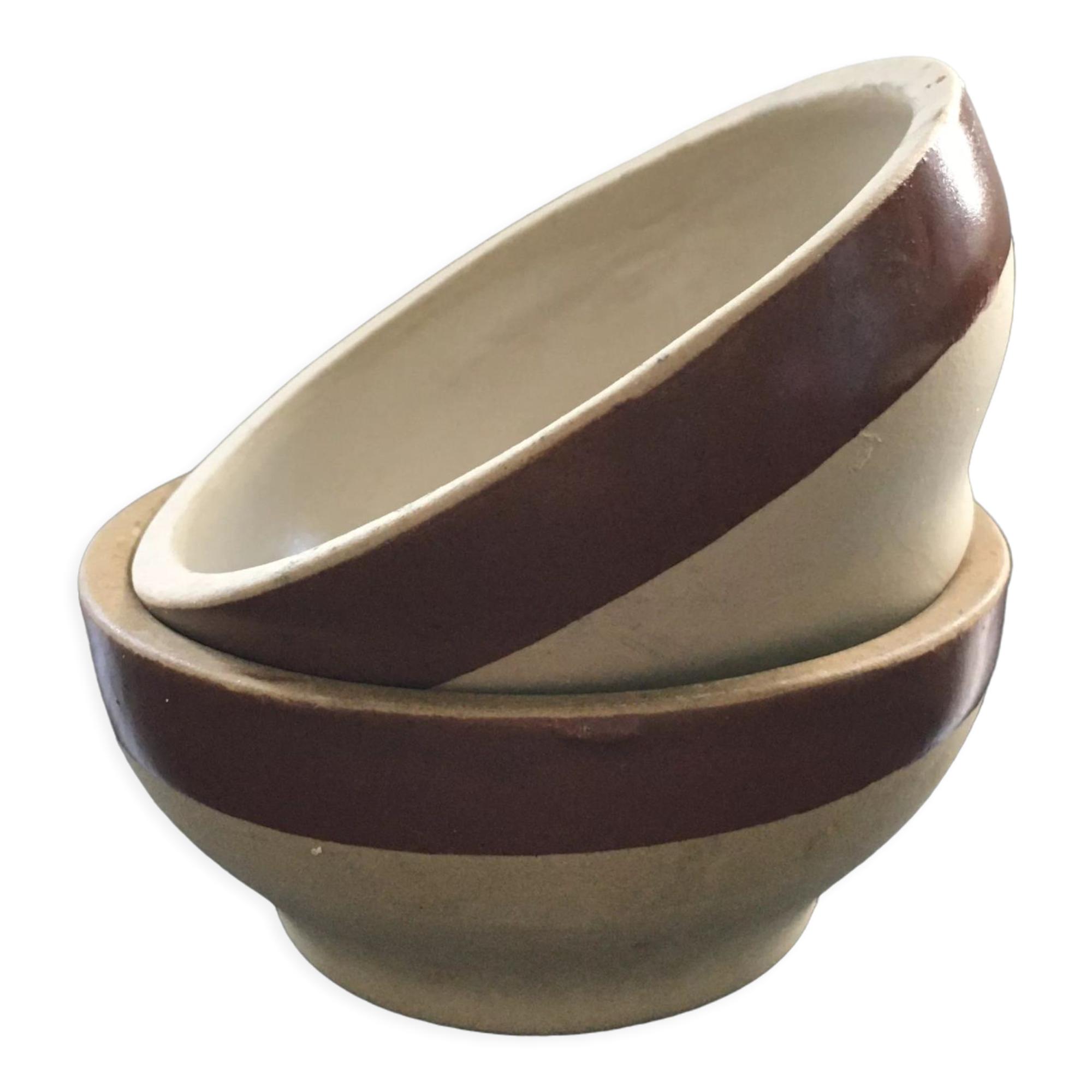 Lot 2 mini two-tone jattes