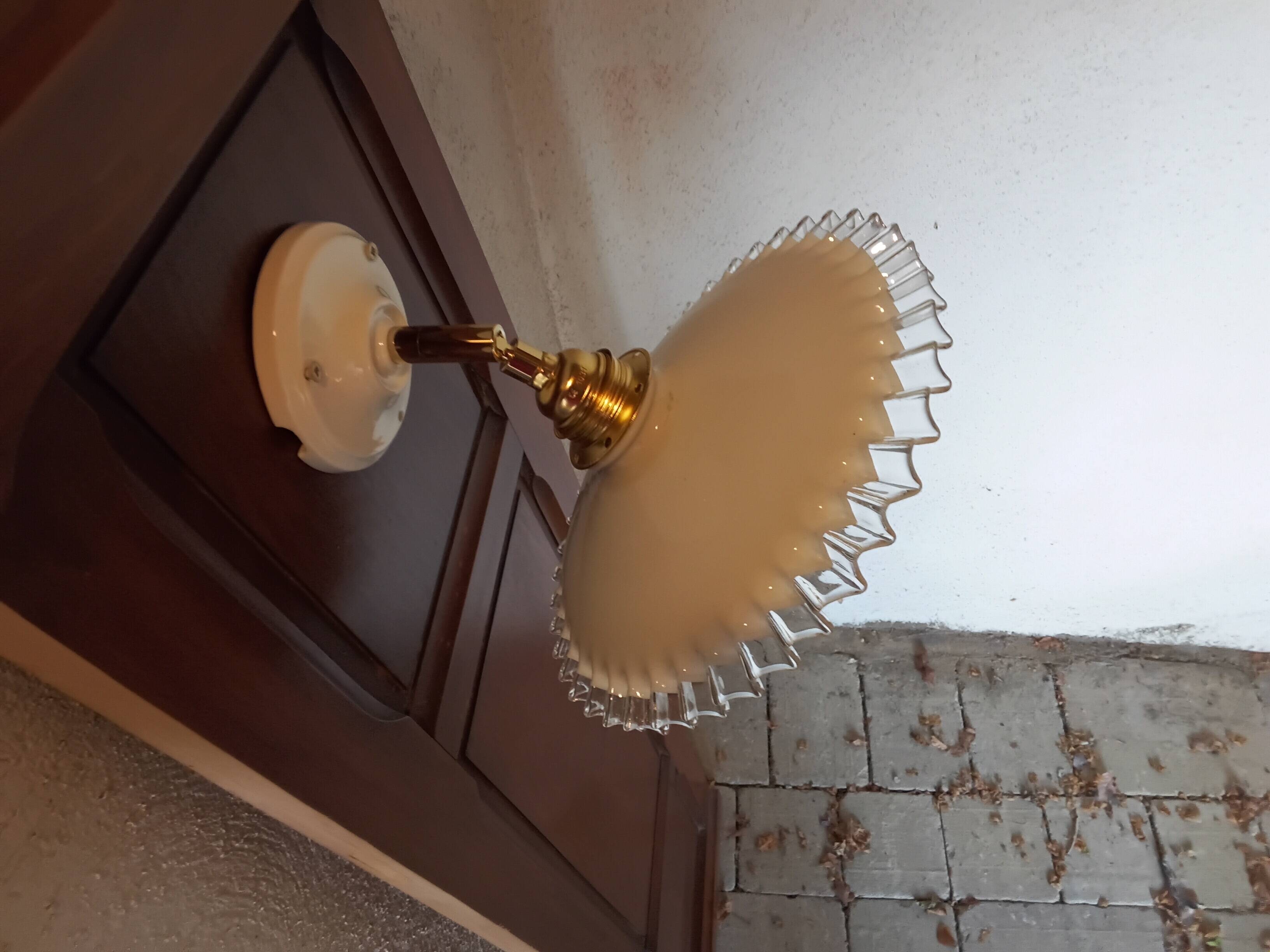 Vintage opaline wall light