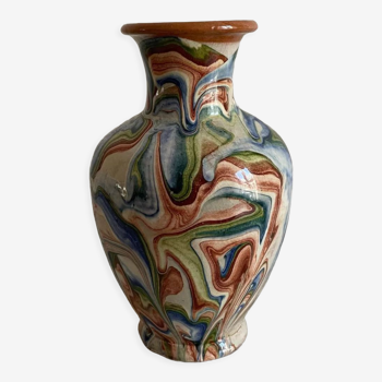 Vase style marbre