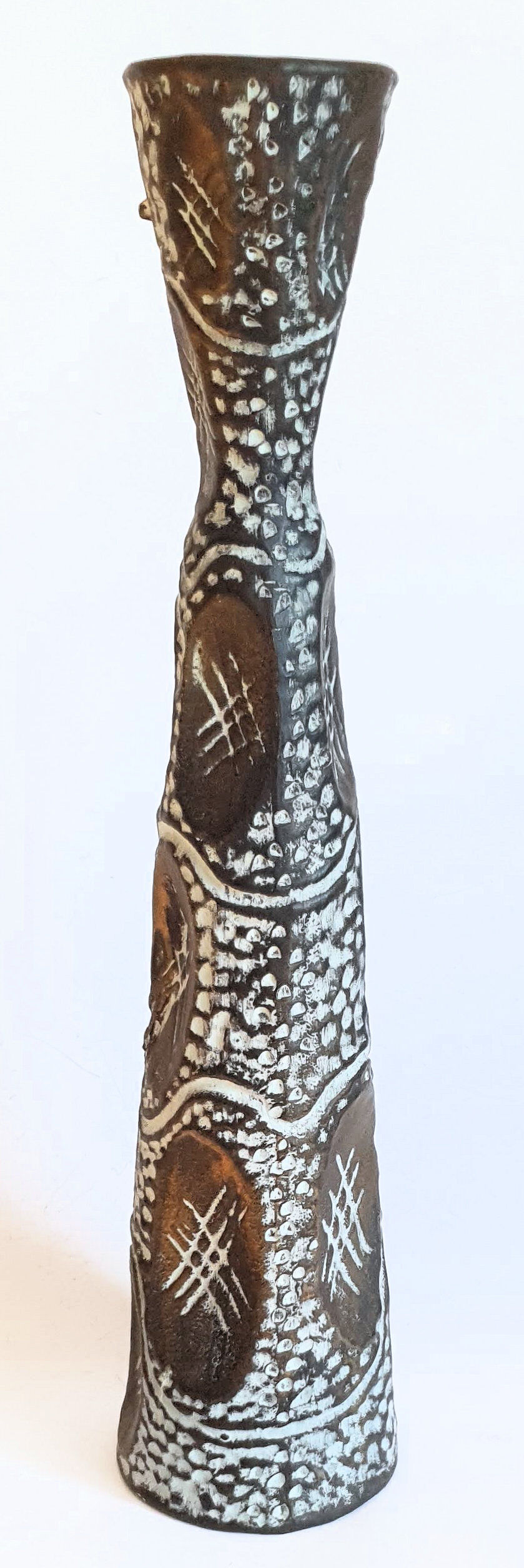 Vase vallauris black and gold