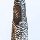 Vase vallauris black and gold