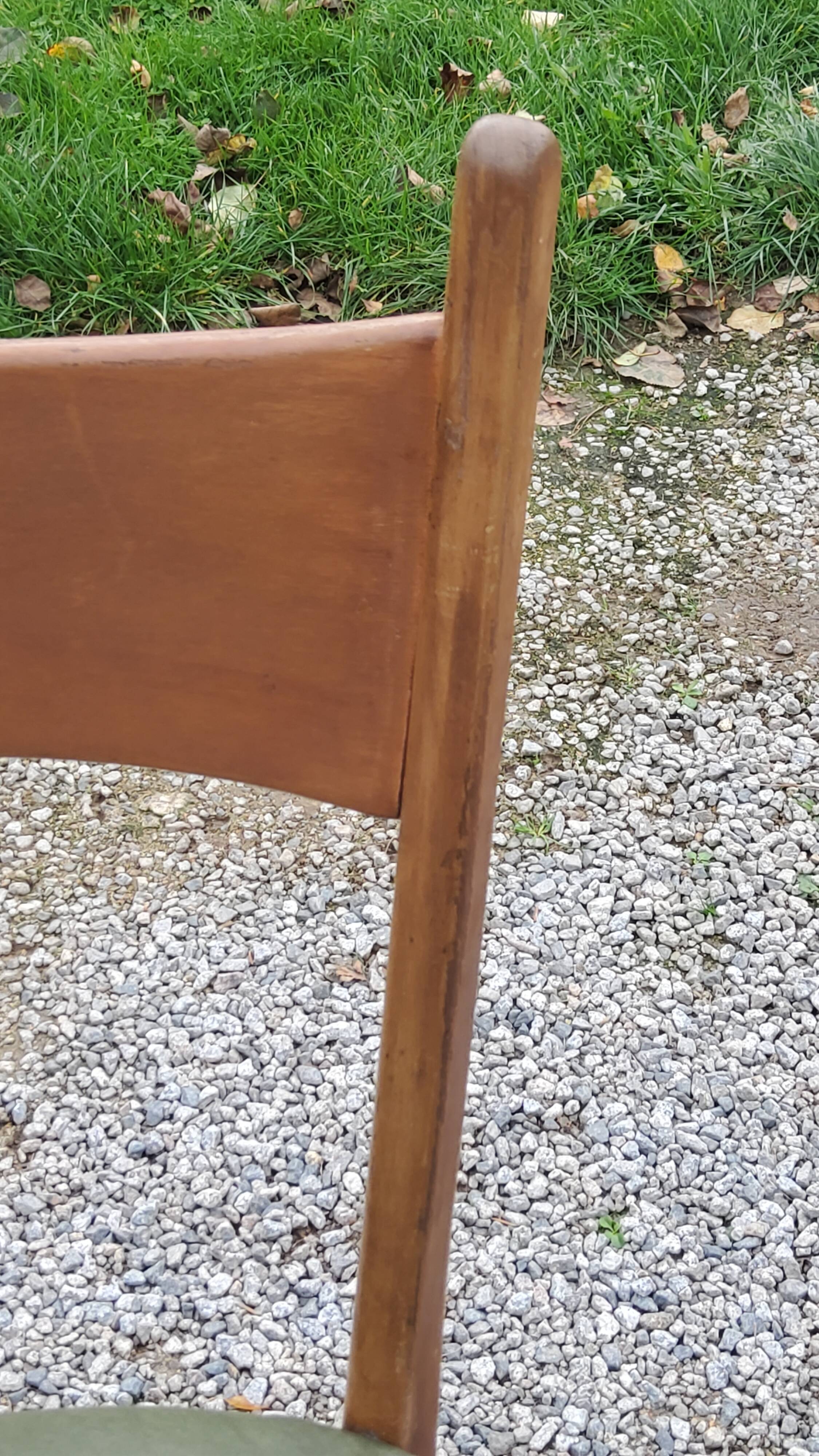 Pair of 50's Scandinavian style mahogany chairs
