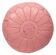 Pink leather pouf