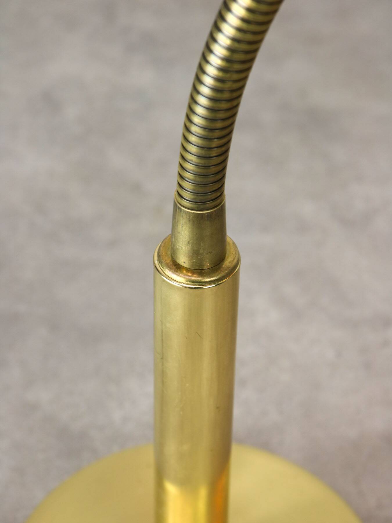 Vintage Italian Brass Gooseneck Table Lamp