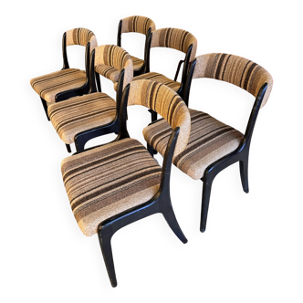 Ensemble de six chaises Baumann Gondole