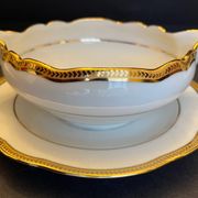 Chapus Limoges porcelain gravy boat