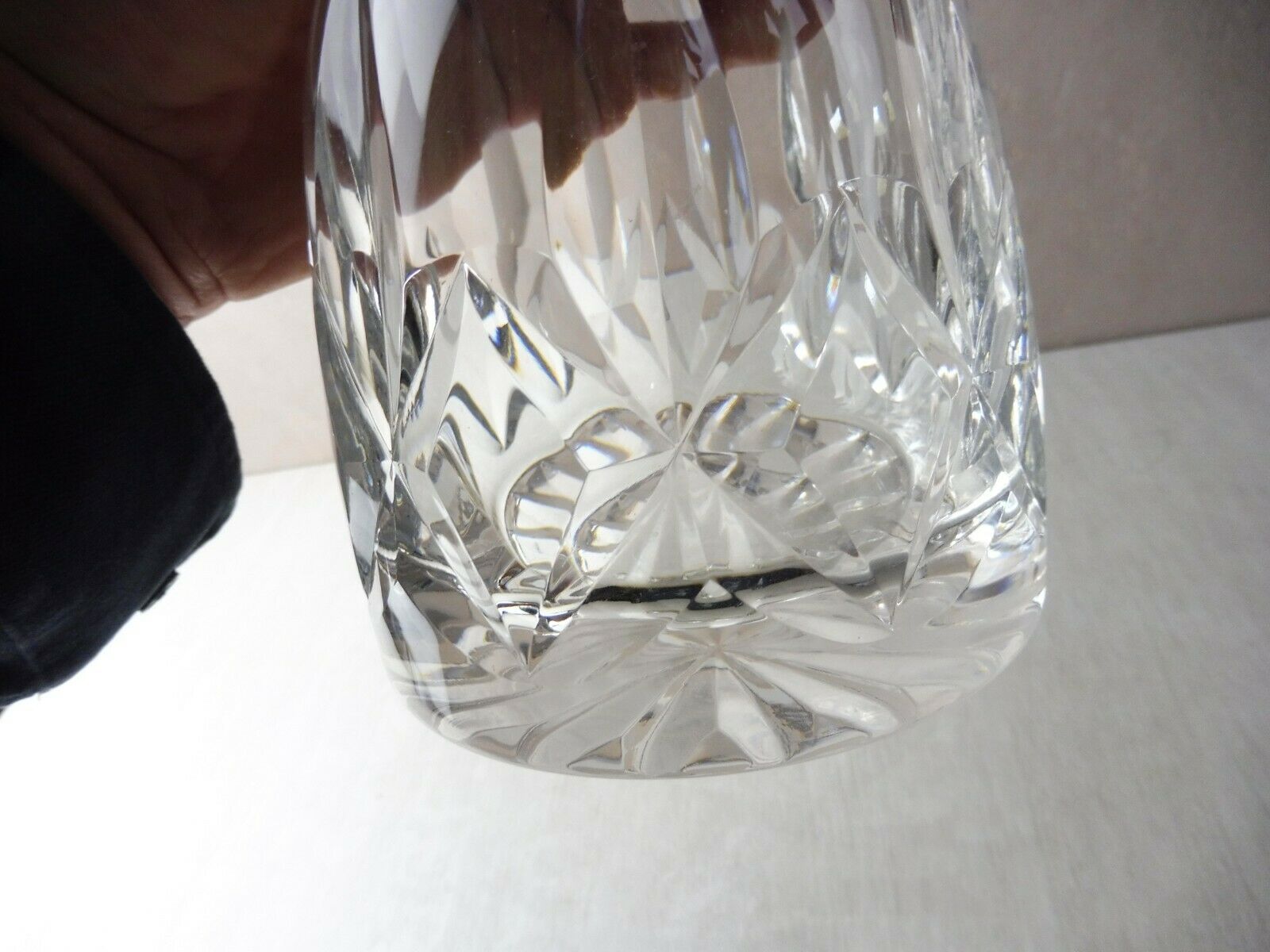 Old carved crystal decanter, from Saint Louis