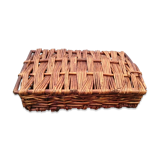 70s woven wicker box