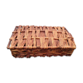 70s woven wicker box