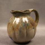 “Melon” shape flamed enameled stoneware pitcher