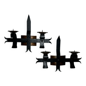 Porte bougies mural brutaliste