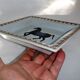 Flat cup empty pocket Jean Dange paris horse porcelain