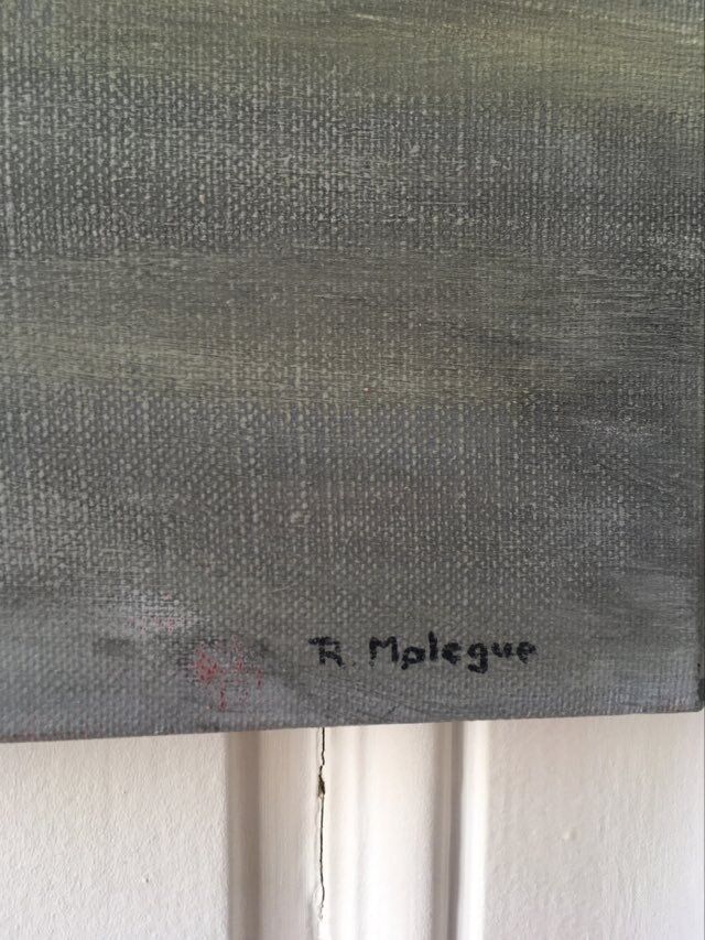 Oil painting on canvas meditative landscape