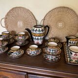 Rare complete Saint Jean de Bretagne coffee service - 10 cups, coffee pot.