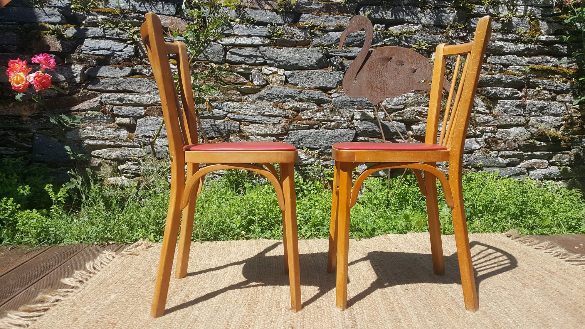 Paire de chaises de bistrot Baumann