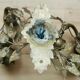 Brass wall sconce golden leaves and roses