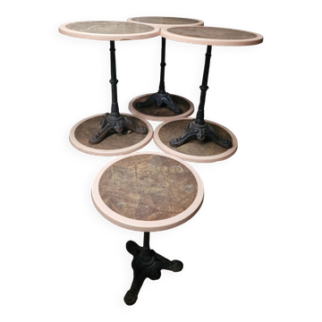 5 Authentic cast iron bistro tables