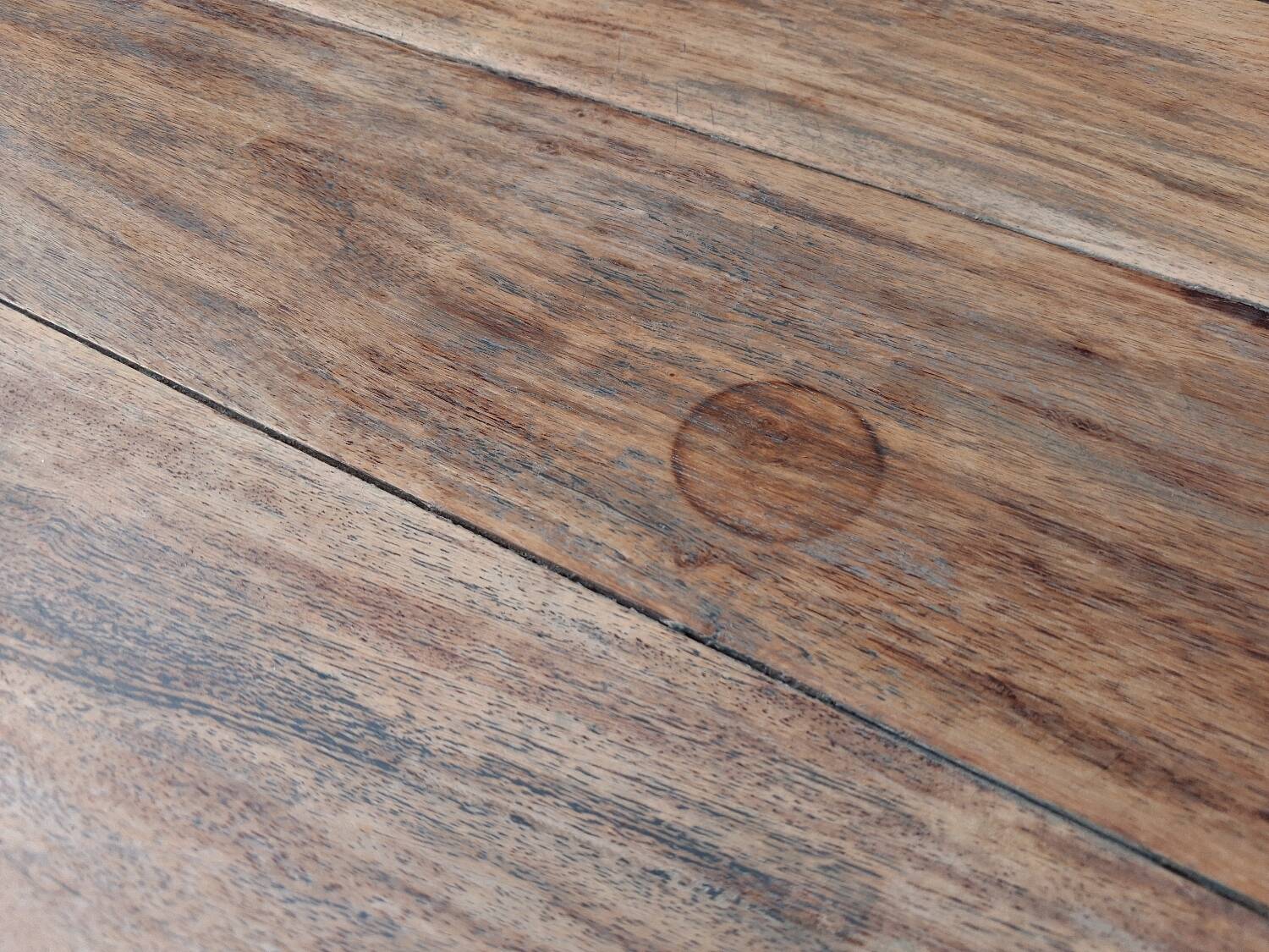 Table de caractère acacia et fer forgé